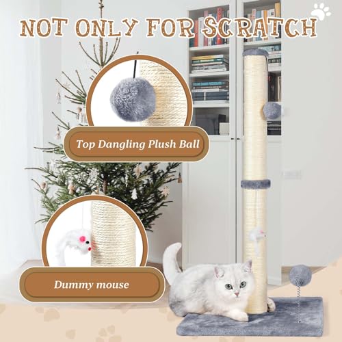 32" Tall Sisal Cat Scratching Posts Tree for Indoor Cats Adults