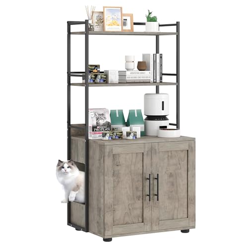 Cat Litter Box Enclosure (Grey)