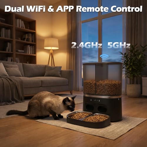 Automatic Cat Feeder with Camera (BLACK)