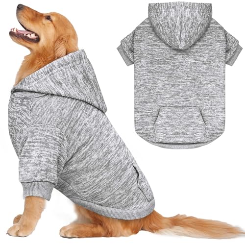 Fleece Dog Sweater & Hoodie (XX-Large / Grey)