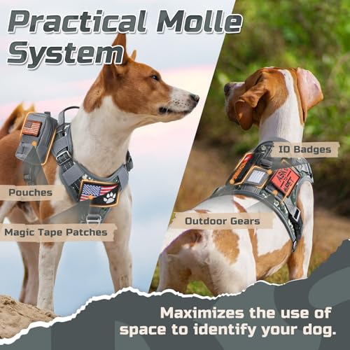Tactical Dog Harness for X (Grey Camo / X-Large)