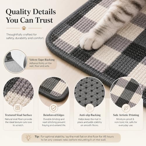 Cat Scratcher Mat (Black White)