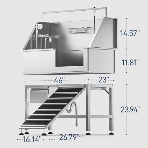 Professional 46" Dog Washing Station (Right Ramp)