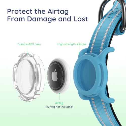 Airtag Dog Collar (Z: Blue / L: with Airtag Holder)
