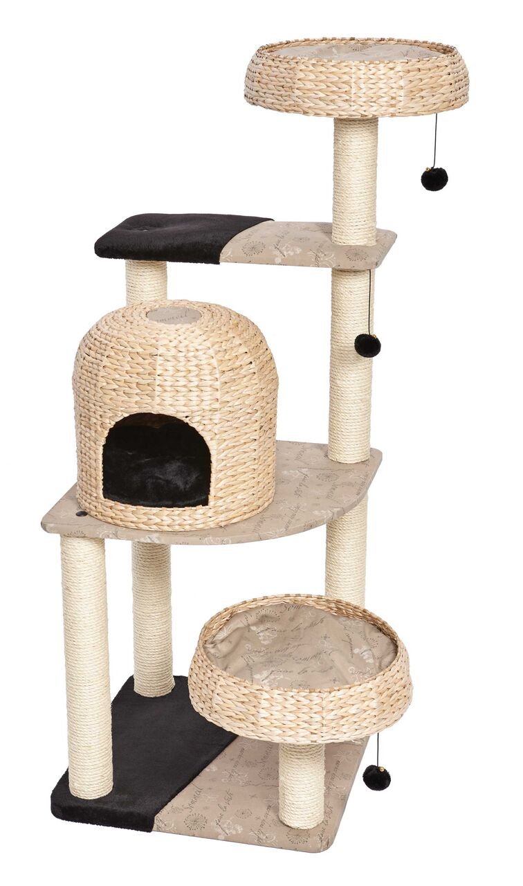 Biscayne Type Cat Tree (Biscayne Woven Rattan/Script)