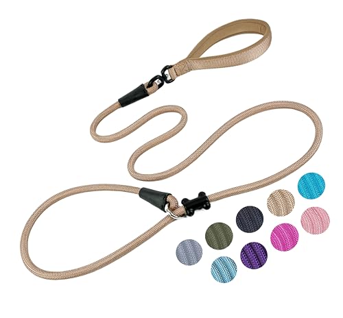 Slip Lead Dog Leash (1/2"×6ft / Light Military Tan)