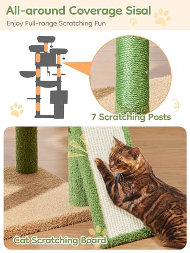 Tall Cat Tree (Cactus / 76 Inches)