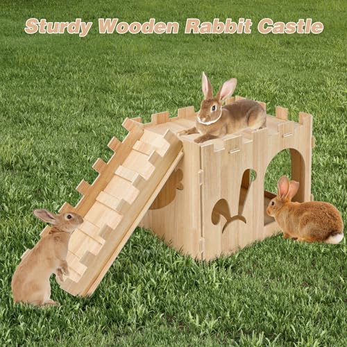 Wooden Rabbit Castle with Ramp (Rabbit Castle+Ramp)