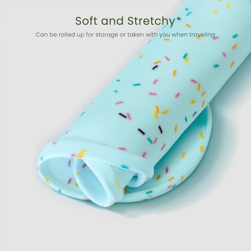 Dog Food Mat Anti (19.4" x 9.8" / Donut Blue)