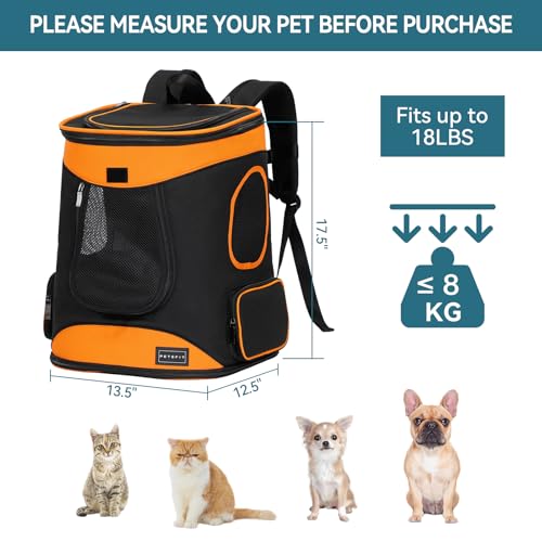 Dog and Cat Backpack Carrier (AOrange)