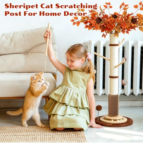 Cat Scratching Post (White Sisal(46" Tall))