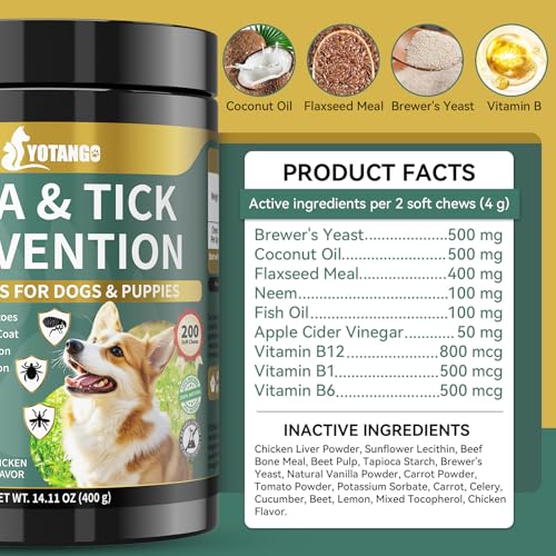 Flea and Tick Prevention for Dogs Chewable