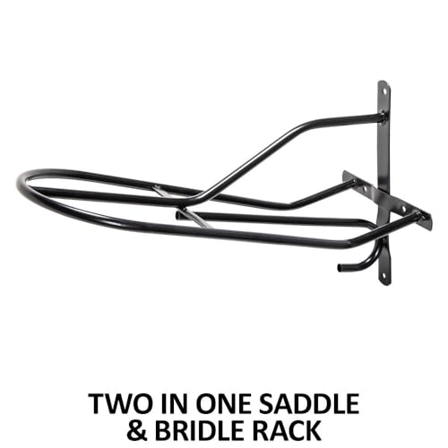 Black English & Western Saddle Rack (Black)