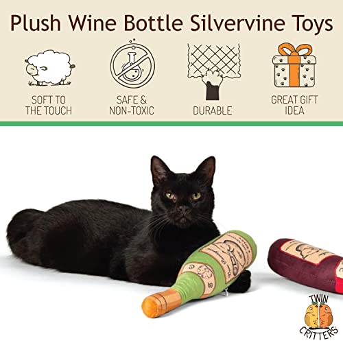 KittiLush 2 Pack Organic Silvervine Catnip Substitute Toys for Cats & Kittens