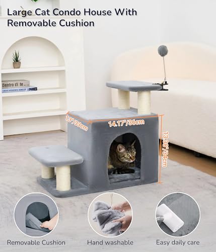 Cat Stairs for Bed (Gray)