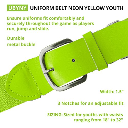 Baseball Softball Uniform Belt (Youth (18-32 Inches) / Neon Yellow)