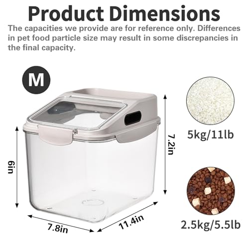 5.5LB Dog Food Storage Container (M:11.4"L x 7.8"W x 7.2"H)