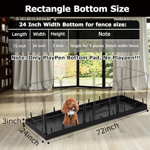 Rectangle Playpen Bottom Pad for 24'' Width 8 Panel Pen (8-Panels 24.0"W)