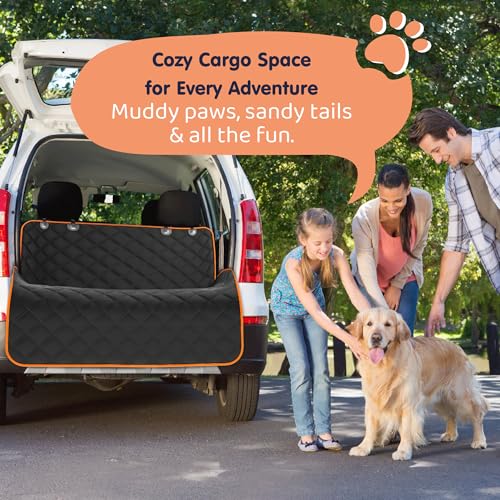 Dog Car Seat Cover for Back Seat (Orange / Standard (58"x54"))