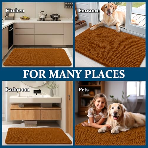 Dog Door Mat for Muddy Paws 30x20 (Ochre / 30" X 20")