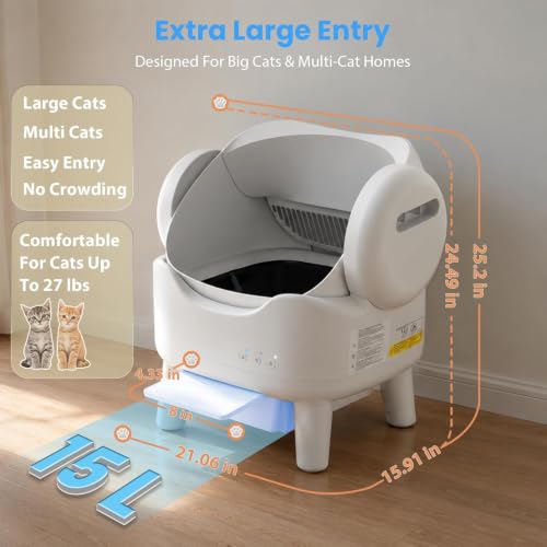Self Cleaning Litter Box with APP