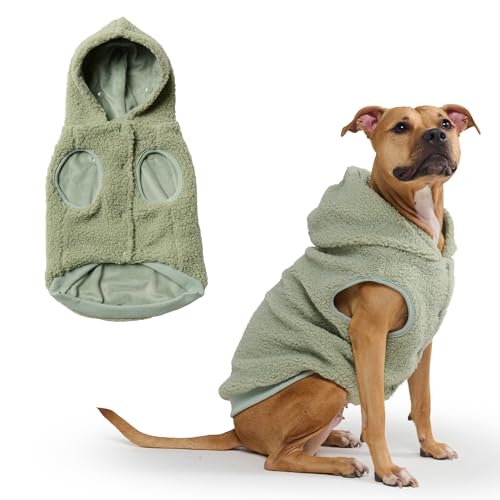 Sherpa Fleece Dog Jacket (Light Green / 2XL)
