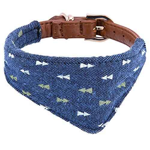 Puppy Collars for Small Dogs (Bandana-Navy-Note)