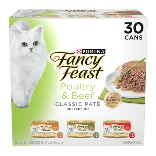Classic Pate Poultry & Beef Wet Cat Food (3 Ounce (Pack of 30))