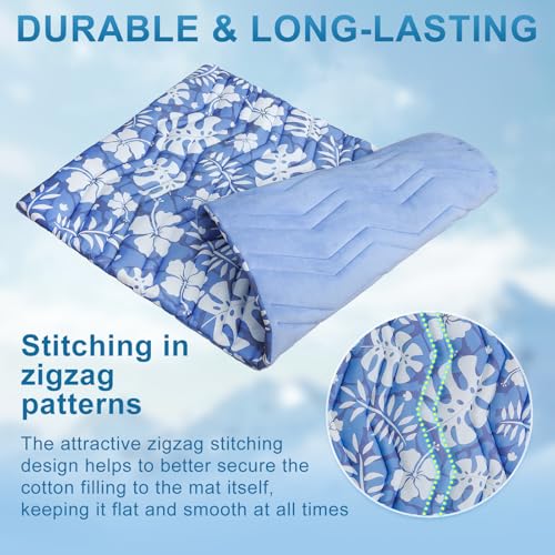 Cooling Mat for Large Dogs (Hawaii Blue / 48.0"L x 28.0"W x 1.0"Th(L))