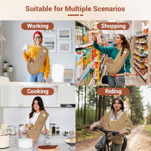 Dog Carrier Sling (Khaki / Medium)