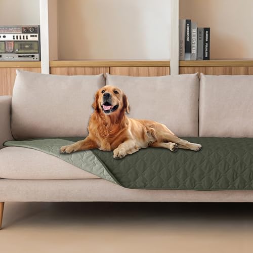 Waterproof Pet Couch Cover (30x80 Inch (Pack of 1) / Dark Olive/Light Olive)