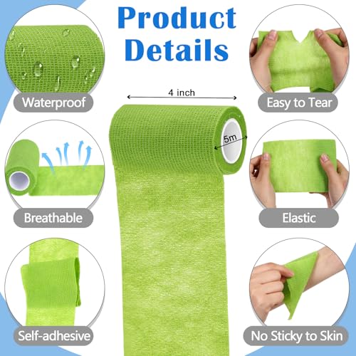 36 Pcs Self Adherent Bandage 4" X 5 Yard Wrap Breathable (Various Colors / 4" X 5 Yard)