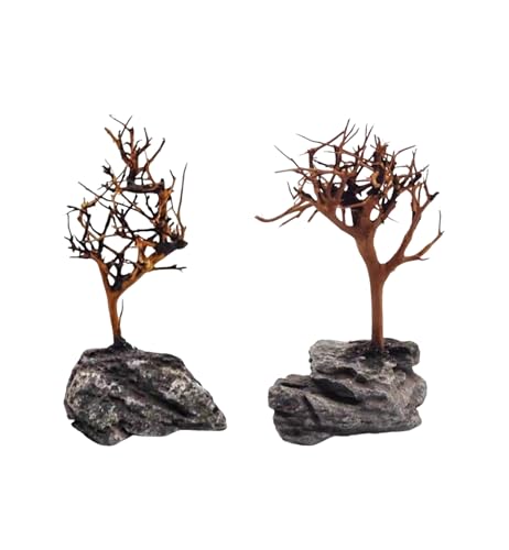 2pcs Small Bonsai Aquarium Tree