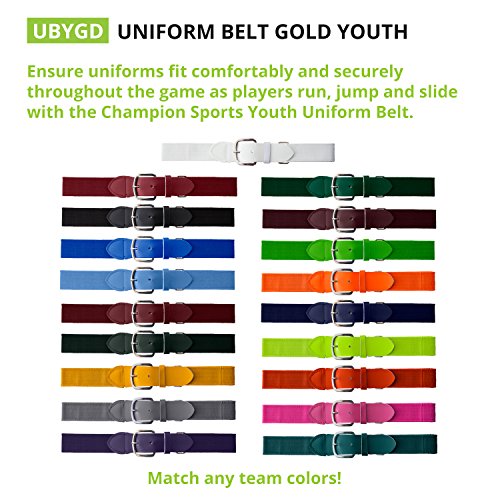 Baseball Softball Uniform Belt (Youth (18-32 Inches) / Yellow)