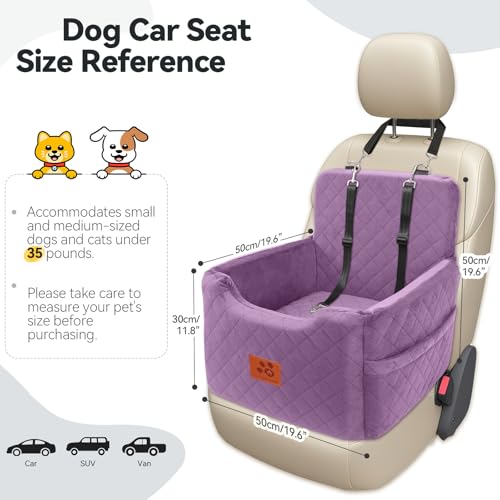 Dog Car Seat for Small (Purple)
