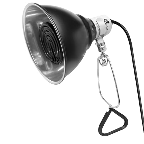 Reptile Lamp Bulb Fixture 5.5 Inch Deep Dome with Switch (Cone Dome W/ Switch / 1pcs*Dome-5.5" (Max 150W))