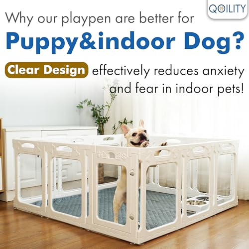 Clear Dog Playpen with Toilet