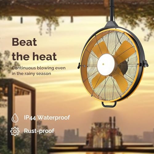 24.8'' Waterproof Outdoor Ceiling Fan (4 blades- Yellow)