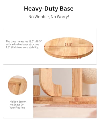 Wood Cat Tree for Large Cats (s94)