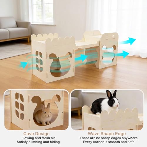 Extra Large Rabbit Castle (Extra Large-2+1 House)