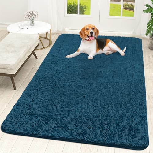 Dog Door Mat for Muddy Paws 59x35 (Atlantic Blue / 59" X 35")