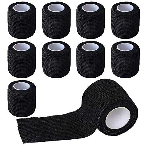 2 Inches Self Adhesive Bandage Wrap Cohesive Wrap (2 Inch / Black)