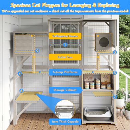 Catio Outdoor Cat Enclosure Large Walk (65.0"L x 29.5"W x 67.1"H)