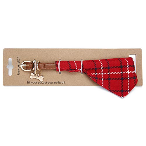 Puppy Collars for Small Dogs (Bandana-Red)