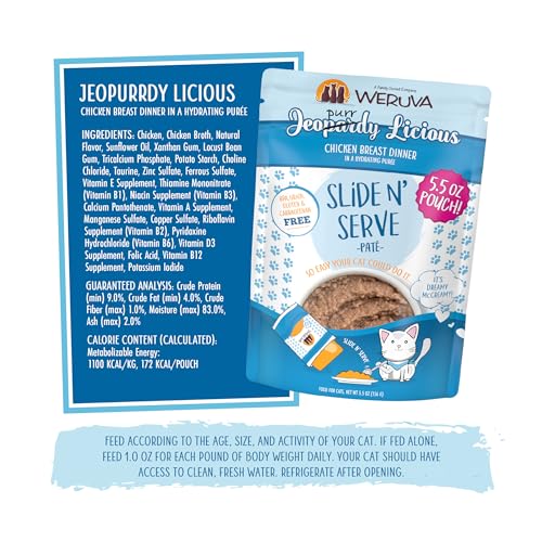 Wet Cat Food Jeopurrdy Licious with Chicken Pate (5.5 Ounce (Pack of 12))