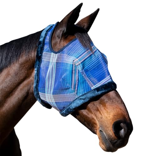Kensington Fly Mask with Fleece Trim for Horses (181 - Kentucky Blue)