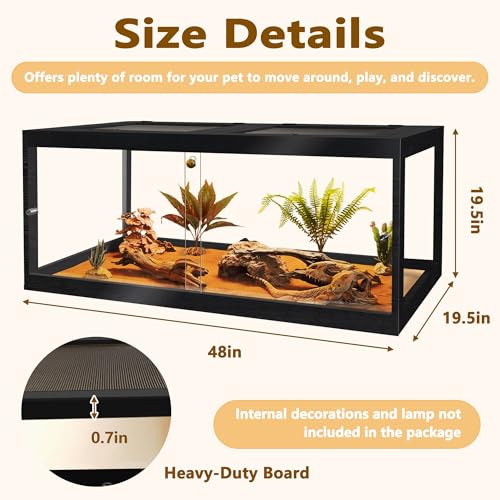 Bearded Dragon Tank 81 Gallon (Black / 81 Gallons)