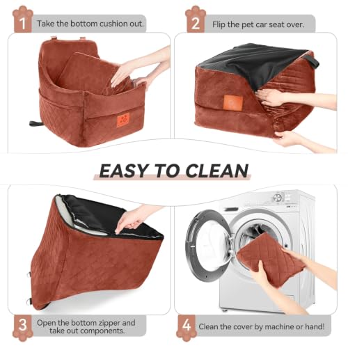 Dog Car Seat for Small (Brown)