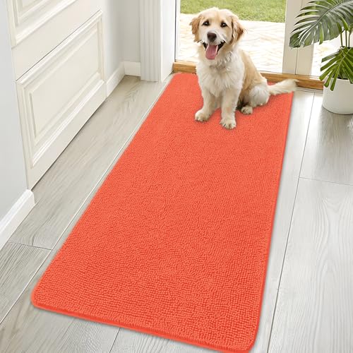 Dog Door Mat for Muddy Paws 70x35 (Coral / 70" X 35")