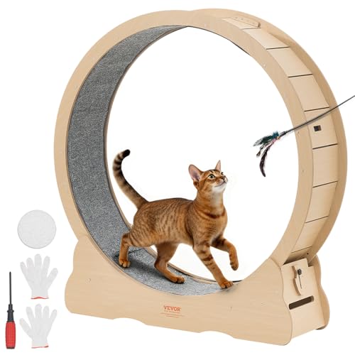 Cat Exercise Wheel (Wood grain color)